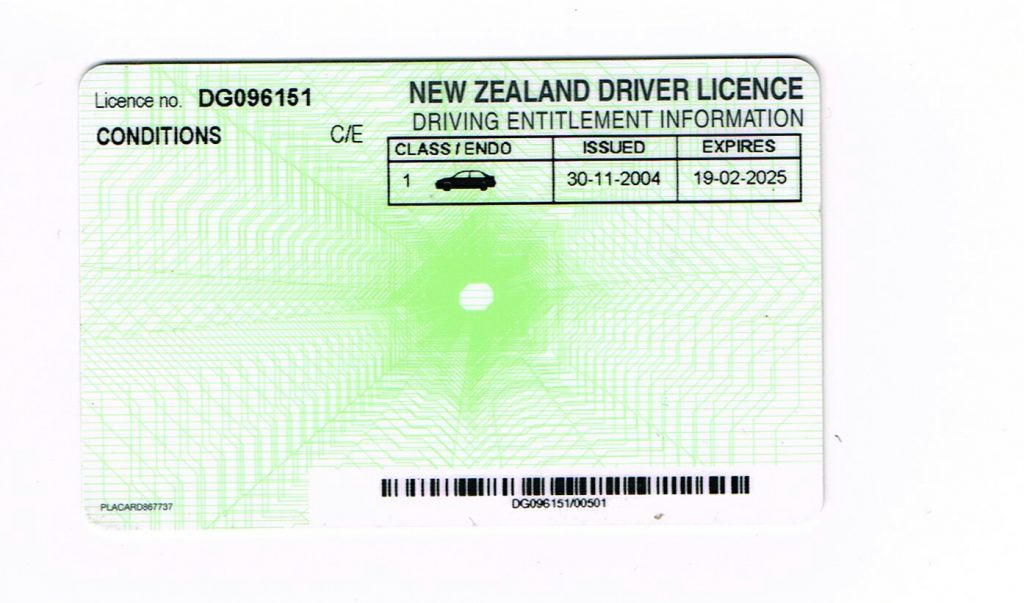 new zealand fake id back