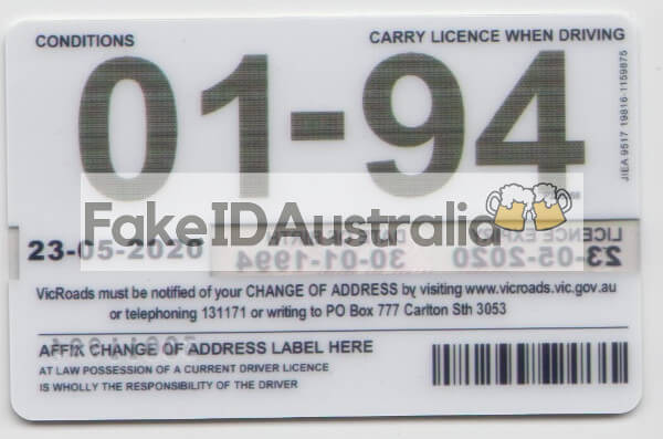 victoria fake id back